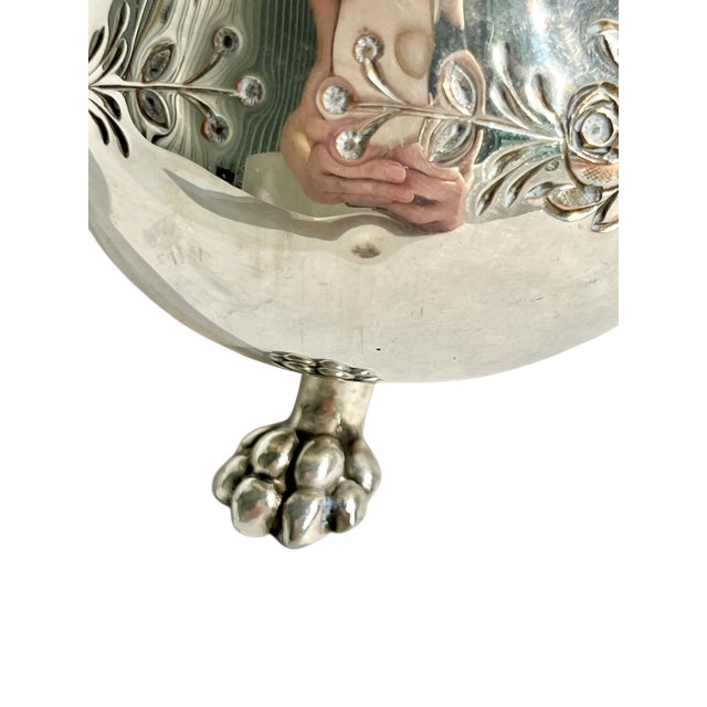 Silver Pair Silver Plate Hand Chased Matchstick Holders For Sale - Image 8 of 12