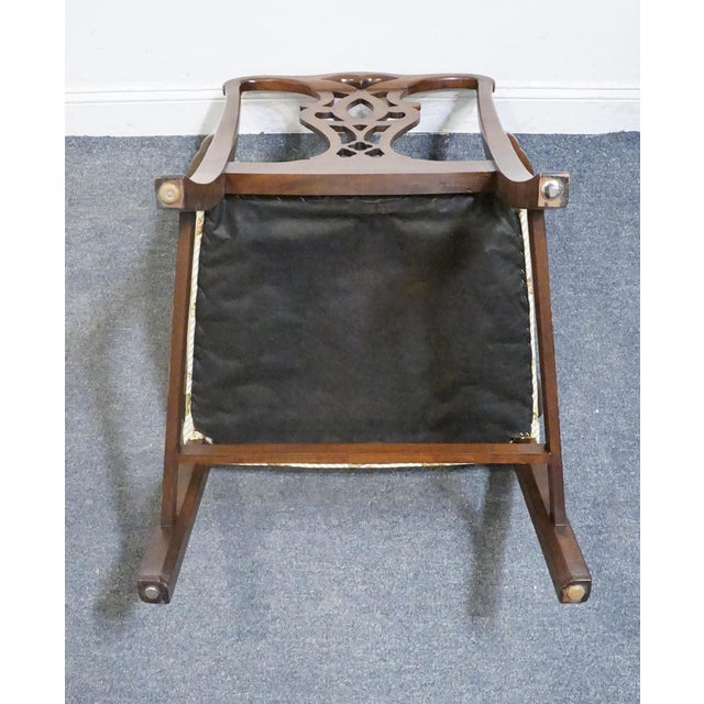 Brown High End Solid Mahogany Traditional Chippendale Style Dining Arm Chair For Sale - Image 8 of 8