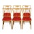 Italian Chairs in Exotic Wood and Faux Leather, 1960, Set of 6 For Sale