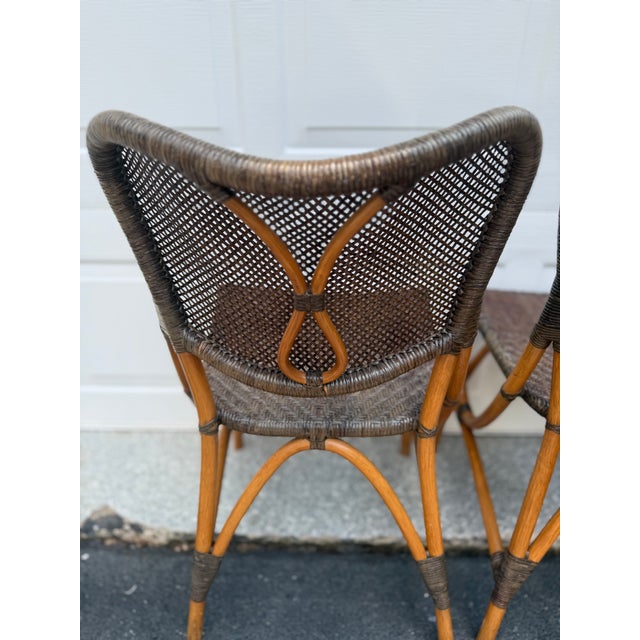 Transitional 1980s Set of Four Cafe Chairs in the Style of Yuzuru Yamakawa for Saccaro For Sale - Image 3 of 12