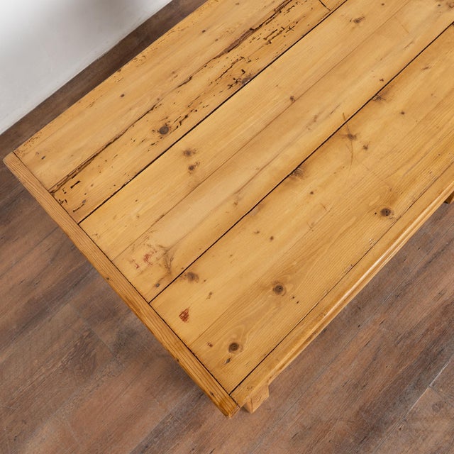 Rustic 20th Century Short Pine Side Table For Sale - Image 4 of 11