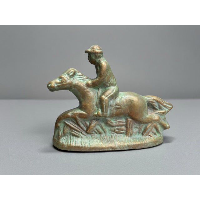 Introduce old-world, historic weight to a desk, bookshelf, or mantel with this exceptional hand-cast chalkware equestrian...