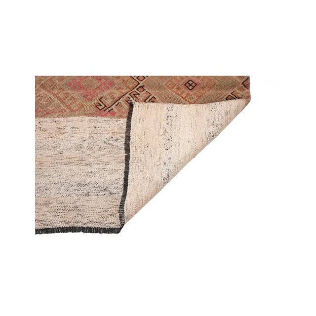 Decorative Faded Vintage Kilim Rug - 3`7″ X 4`0″ For Sale - Image 4 of 6