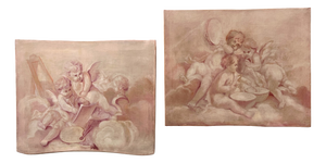 Putti, 19th Century, Oil Paintings on Canvas, Set of 2