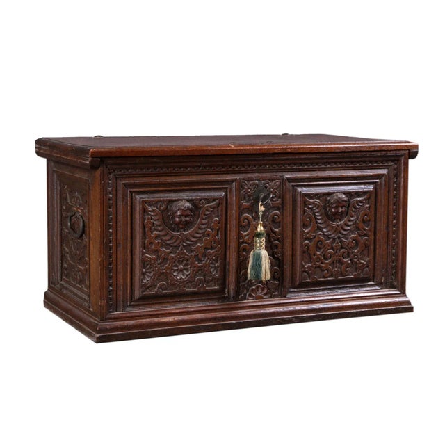 Baroque Small Baroque Chest in Oak For Sale - Image 3 of 3