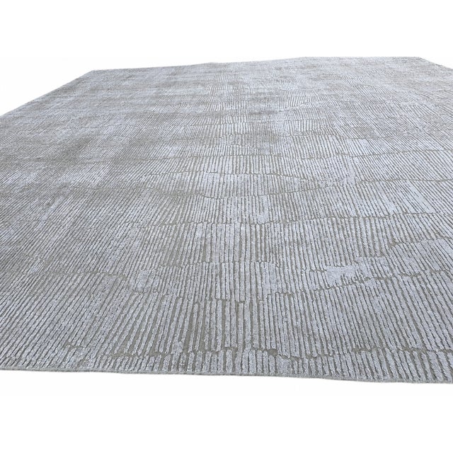 Rh Lasya Silk & Wool Rug – 12' × 15' Sand | Hand-Knotted Silk & Wool For Sale - Image 16 of 18