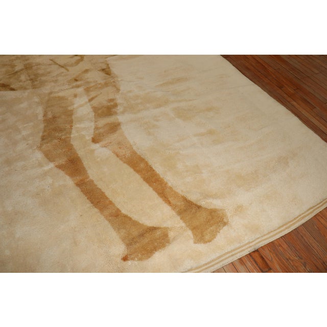 Textile Late 20th Century Large Camel Moroccan Rug For Sale - Image 7 of 18