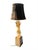 Mid-Century Modern Mid-Century Modern Abstract Gold Starburst Table Lamp With Stone Base & Black Shade | Hollywood Regency For Sale - Image 3 of 9
