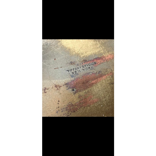 Tiffany Studios New York Bronze Blotter Ends With Leather Writing Desk Made 1879-1936 Mat For Sale In San Francisco - Image 6 of 9