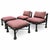 Diego Giacometti Style Neoclassical Lounge Chair With Footstool - a Pair For Sale