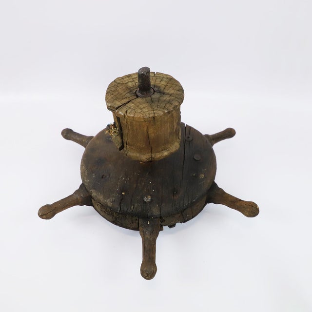 Mexican Antique Ships Wheel, circa 1800 For Sale - Image 3 of 5