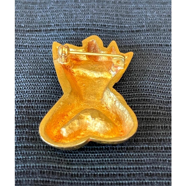 Gilt Bronze Brooch Chateau en Espagne by Line Vautrin For Sale - Image 9 of 11