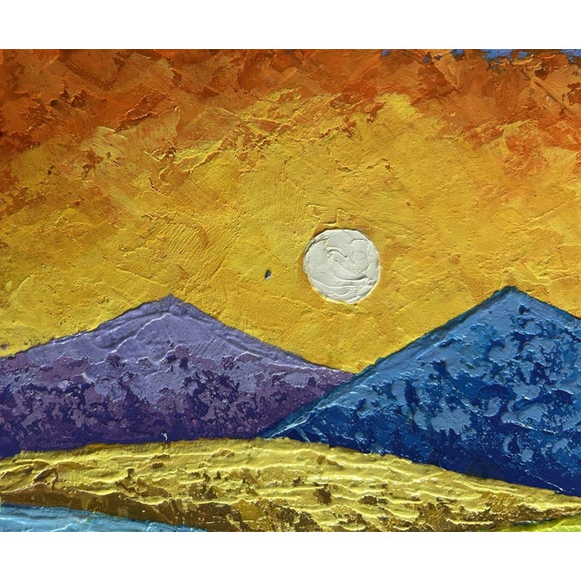 Oil Painting Summer Sunset Over Flowering Slopes v. Zadorozhnya For Sale - Image 6 of 8
