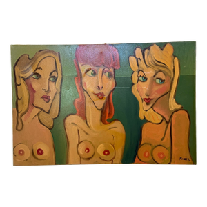 1982 Vintage Harvey Park O/C Painting