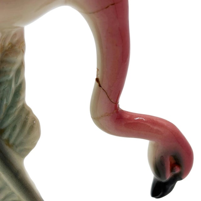 Mid-Century California Pottery Ceramic Searching Pink Flamingo Figurine For Sale In Los Angeles - Image 6 of 7