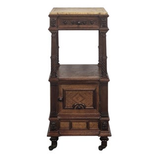 Henry II Walnut Bedside Table For Sale