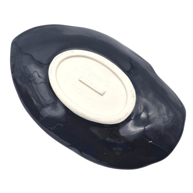 Edgecomb Potters Organic Crystalline Glaze Studio Pottery Dish 10" For Sale - Image 12 of 13