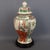 Vintage Hand-Painted Potiche Porcelain Vase with Wooden Base, 1950s For Sale - Image 4 of 16