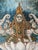 Indian Antique Indian Tanjore Goddess Laxmi Painting For Sale - Image 3 of 14