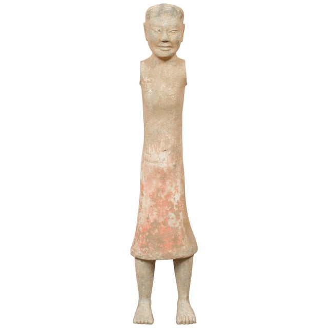 206 BC-24 AD Western Han Dynasty Chinese Original Polychromy Figurine For Sale - Image 13 of 13