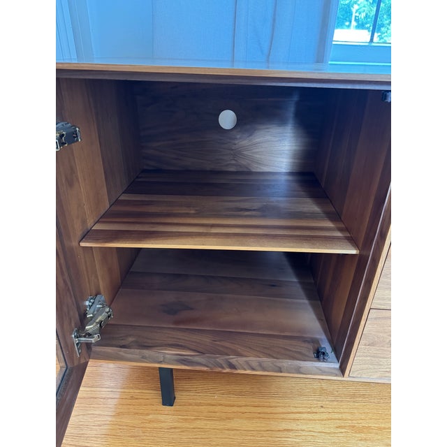 Brown Room & Board Tv Console For Sale - Image 8 of 9