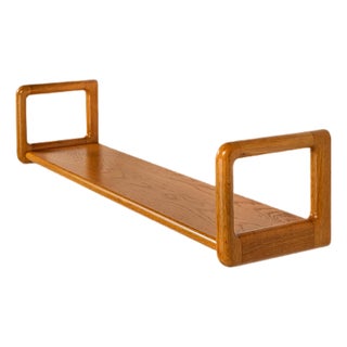 Danish Mid-Century Modern Petite Wall-Hanging Shelf in White Oak Attributed to Dyrlund, Denmark, C. 1960s For Sale