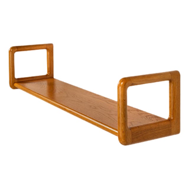 Danish Mid-Century Modern Petite Wall-Hanging Shelf in White Oak Attributed to Dyrlund, Denmark, C. 1960s For Sale