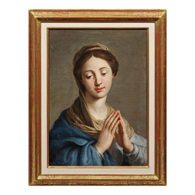 Circle of Carlo Maratta, Mary Immaculate in Prayer, Oil on Canvas For Sale