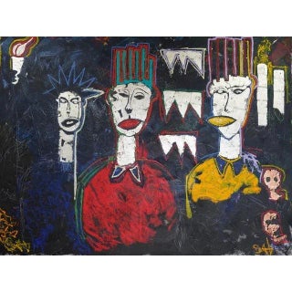 "Liberty Now !" Neo-Expressionist Large Contemporary Painting by Sax Berlin For Sale