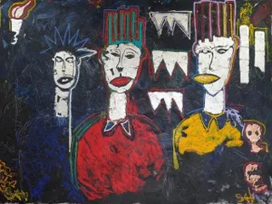 "Liberty Now !" Neo-Expressionist Large Contemporary Painting by Sax Berlin