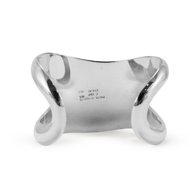 Vintage Tiffany & Co. Elsa Peretti 925 Sterling Silver Open Side Cuff Bracelet For Sale In Houston - Image 6 of 8