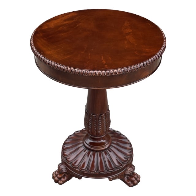 Carved Walnut Tripod Table from Ralph Lauren, 2010 For Sale