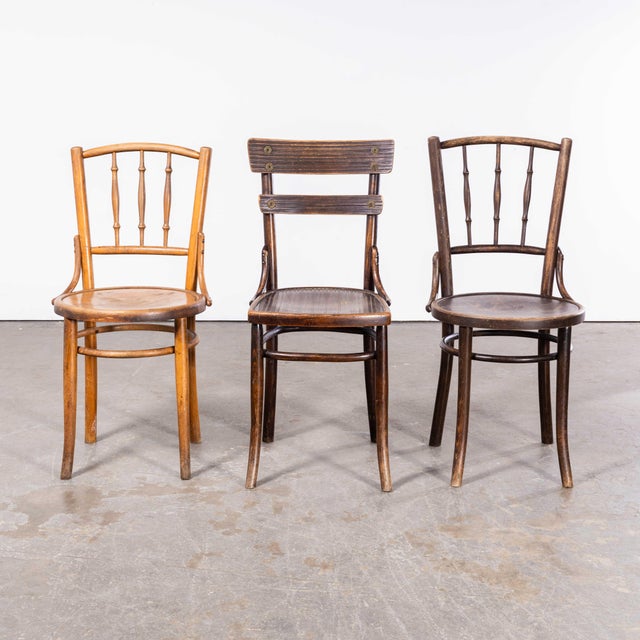 1940’s Mixed Bentwood Debrecen Spindle Back Dining Chairs. This listing is for a single chair with the option to select...