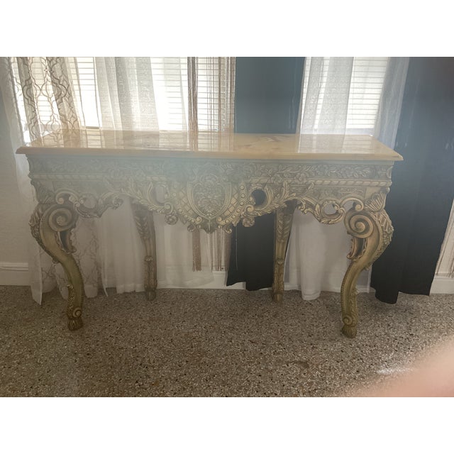 Entryway Table Baroque Revival / Rococo Revival in Style, 1990s For Sale In Tampa - Image 6 of 9