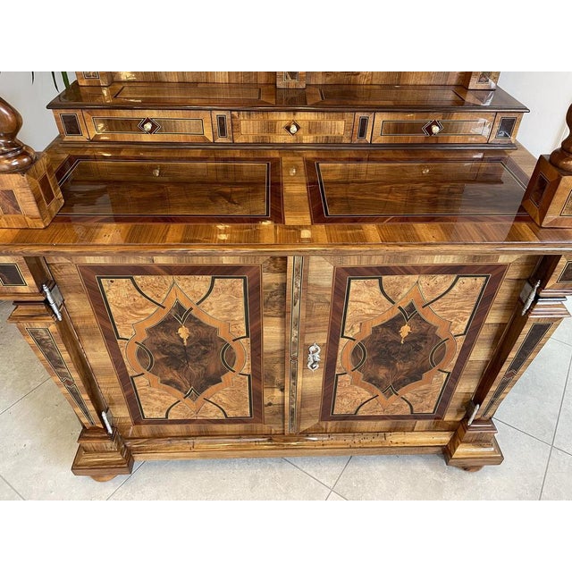 Vintage Baroque Brown Secretary For Sale - Image 16 of 18