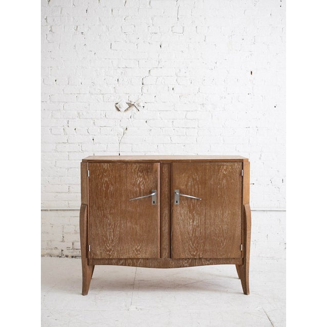 Art Deco French Art Deco Cerused Oak Server Cabinet, 1940s For Sale - Image 3 of 17