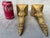 Vintage Gold Resin Candleholder Sconces a Pair For Sale - Image 11 of 17