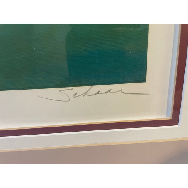 Realism Signed Robert Schaar "18th Hole at Pebble Beach" Large Framed 50" X 40" Serigraph - Ed. #5/675 For Sale - Image 3 of 5
