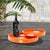 Saint Tropez Round Tray Set of 2 - Orange For Sale - Image 10 of 10
