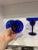 Mid Century Modern Cobalt Blue Margarita Glasses- Set of 4 For Sale In Sacramento - Image 6 of 7