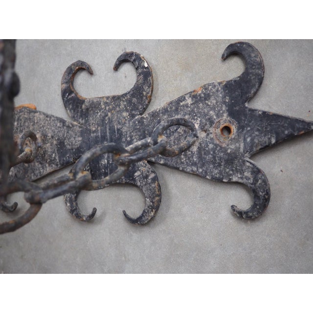 Pair of Early 1900s French Medieval Style Wrought Iron Torch Sconces For Sale - Image 18 of 18