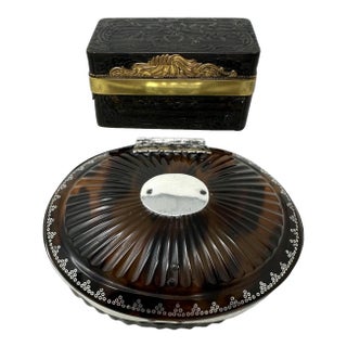 Antique Victorian Casket Tortoiseshell Trinket Jewellery Regency Grand Tour 1840 For Sale