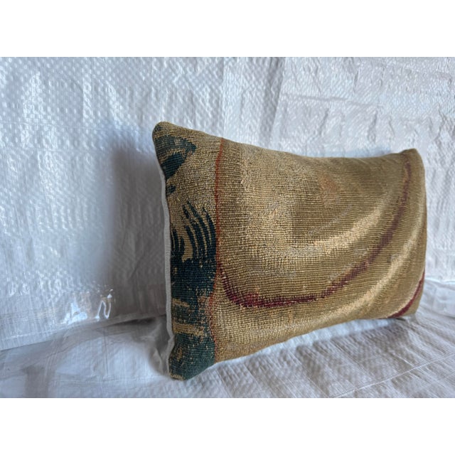 Baroque 17th Century Flemish Tapestry Pillow With Abstract Linear Motif For Sale - Image 3 of 5