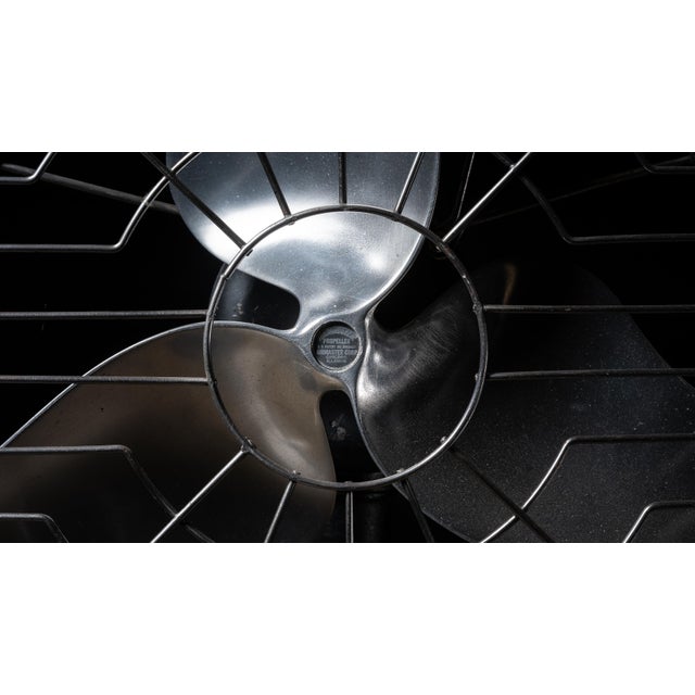 Chrome Mid 20th Century Space Age Industrial Floor-Length Fan by Airmaster For Sale - Image 8 of 8