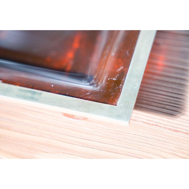 Brown Mid-Century Acrylic and Metal Tray from Christian Dior, 1970s For Sale - Image 8 of 14