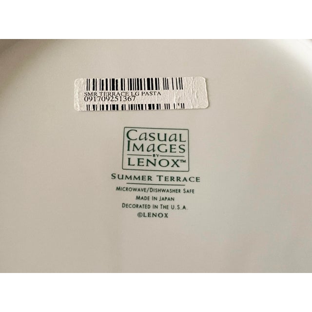 Late 20th Century Lenox Summer Terrace 10.50 inch Serving Bowl. The bowl measures 10.5 inches in diameter and3.75 inches...