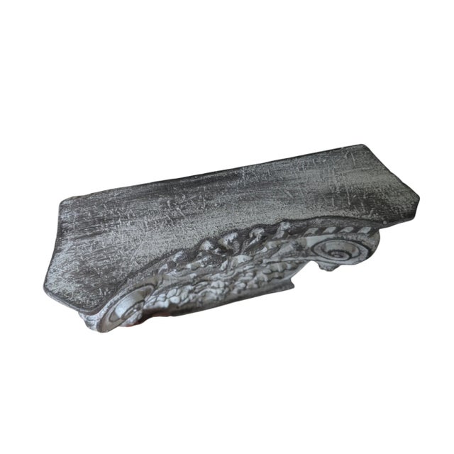 Vintage Neoclassical Corinthian Capital Column Decorative Wall Brackets- A Pair For Sale - Image 10 of 12