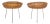 Pair of Vintage Mid Century Tripod Rattan Side Tables For Sale