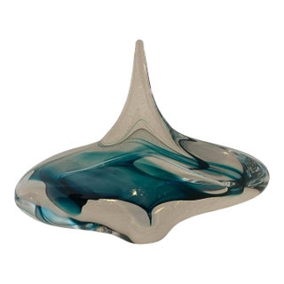 David Goldhagen Free Form Art Glass Sculpture Signed and Numbered For Sale