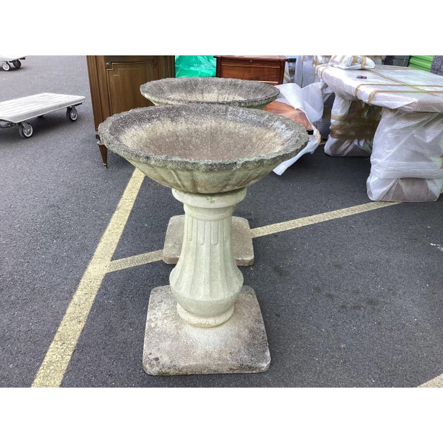 Tan French Antique Garden Urns/Pair For Sale - Image 8 of 9